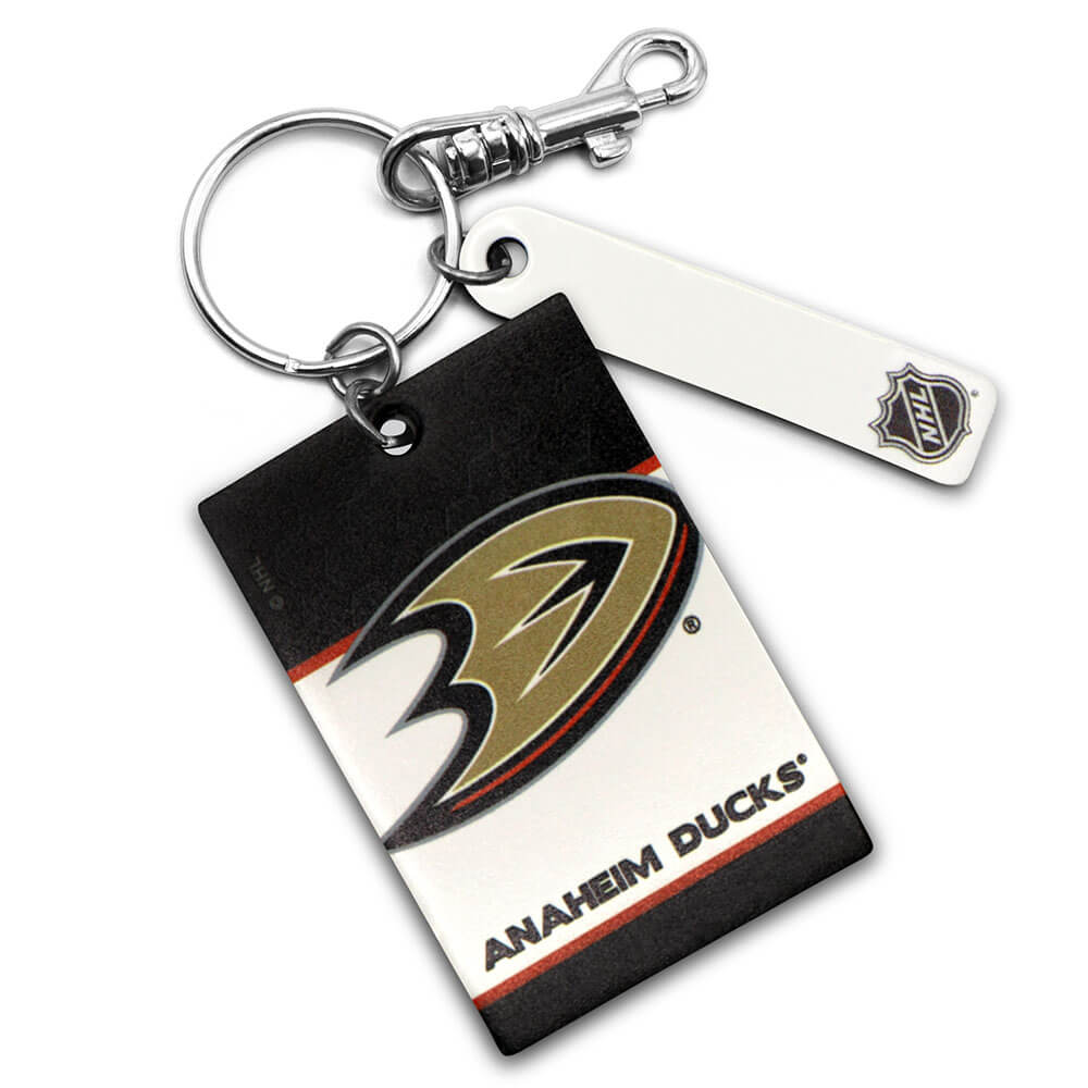 Anaheim Ducks Rectangle Ring Keychain Style A
