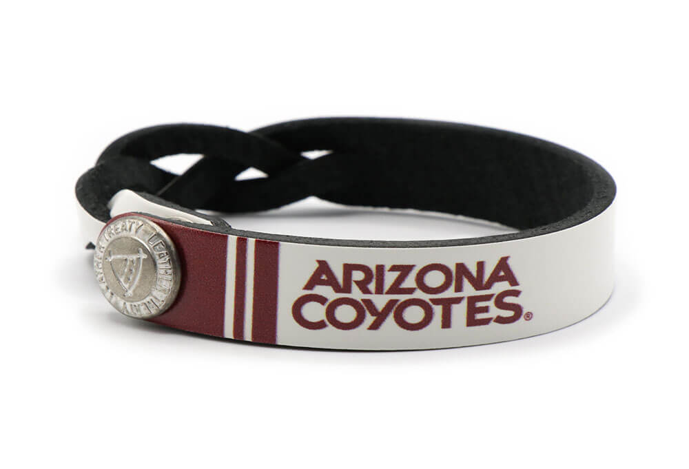 Arizona Coyotes Braided One Side Bracelet Style A
