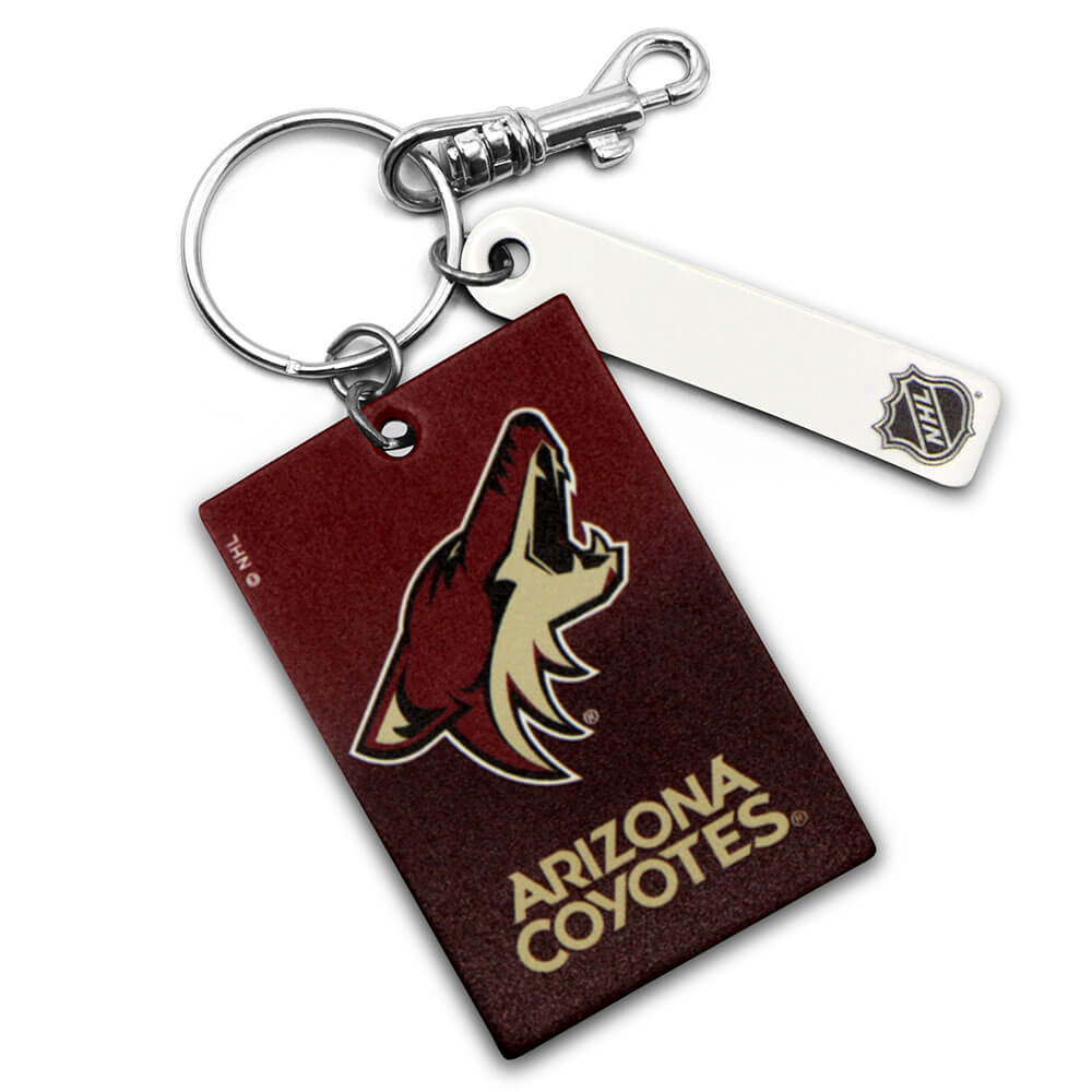Arizona Coyotes Rectangle Key Ring Keychain