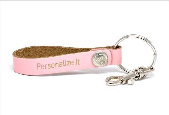 Natural Back Loop Personalized Keychain