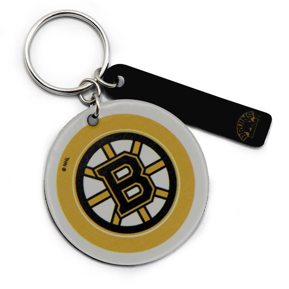 Boston Bruins Round Key Ring Keychain