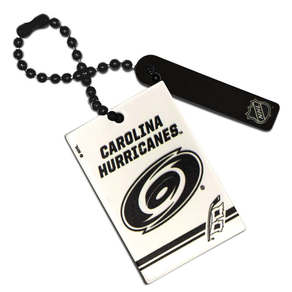 Carolina Hurricanes Rectangle Ball Chain Keychain