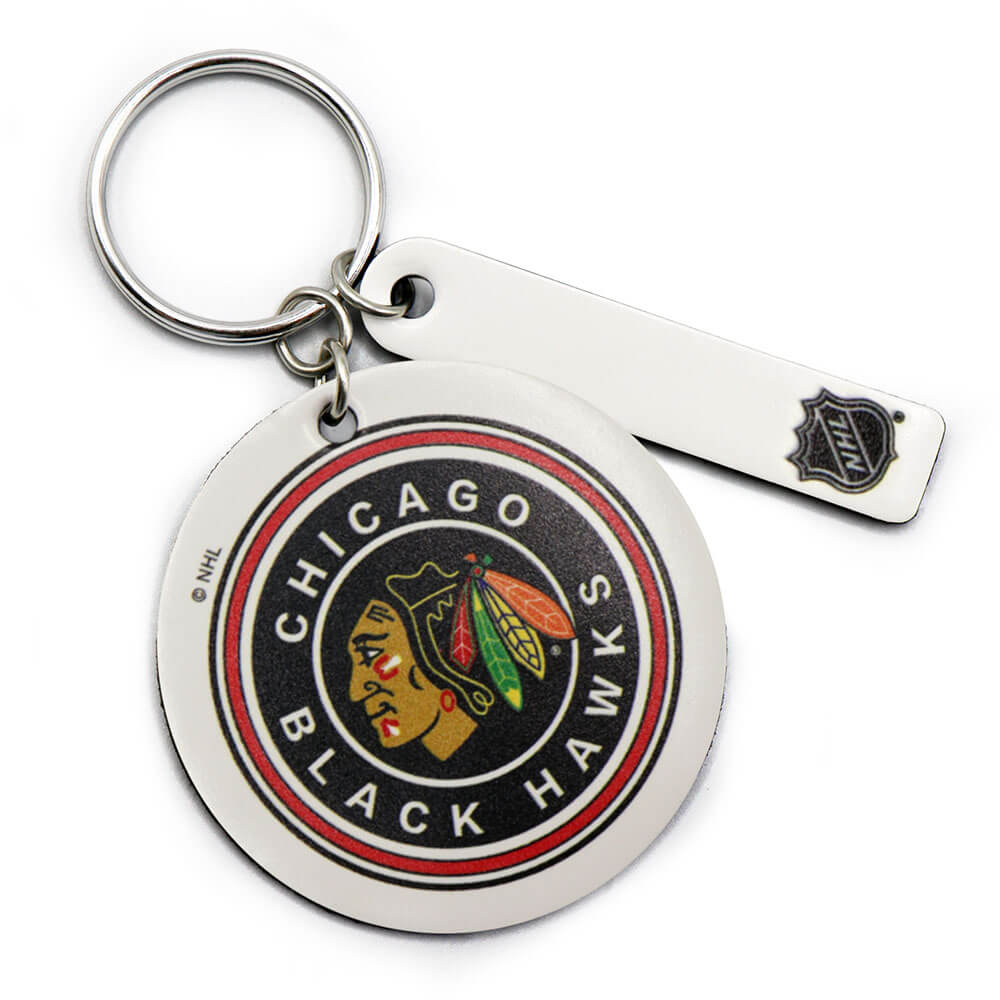 Chicago Blackhawks Round Key Ring Keychain
