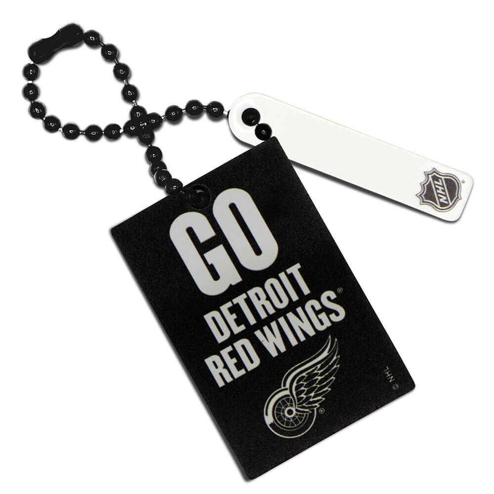 Detroit Red Wings Rectangle Ball Chain Keychain