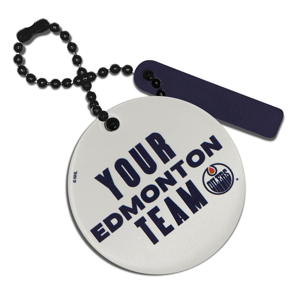 Edmonton Oilers Round Ball Chain Keychain