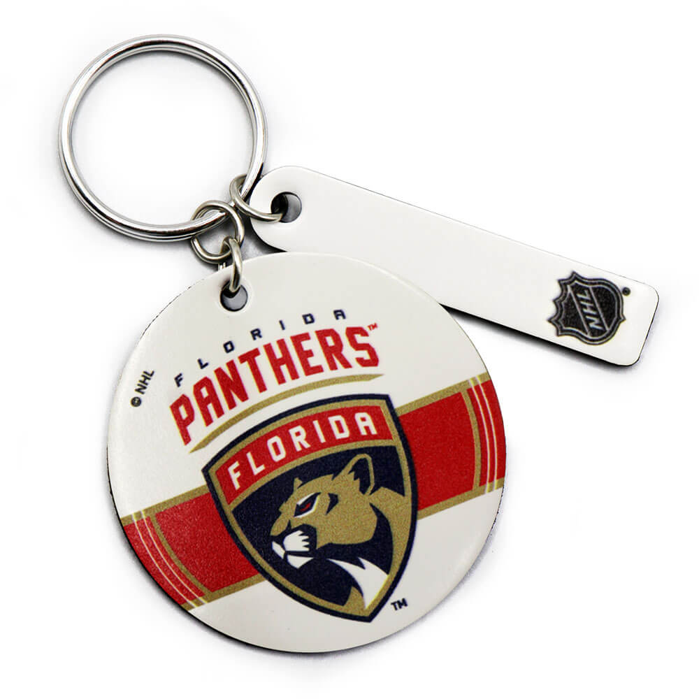 Florida Panthers Round Key Ring Keychain
