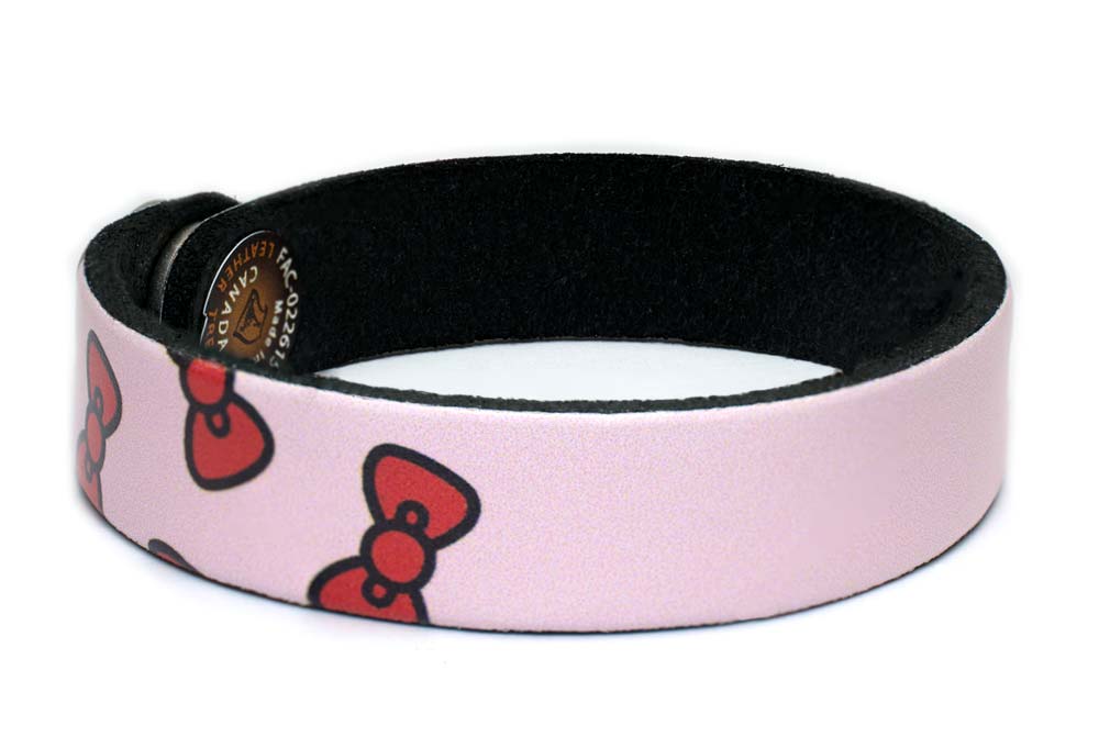 Hello Kitty Bows Pink Wristband Bracelet