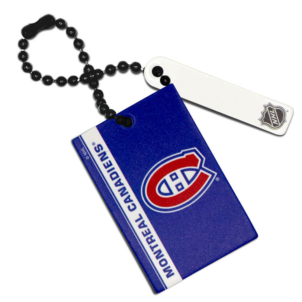 Montreal Canadiens Rectangle Ball Chain Keychain