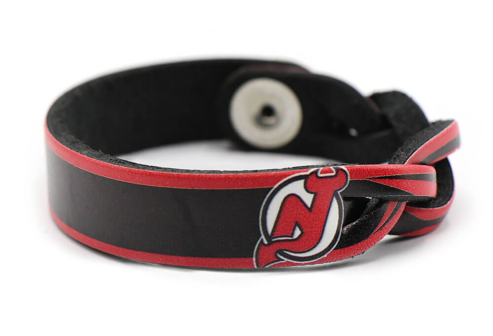 New Jersey Devils Braided One Side Bracelet