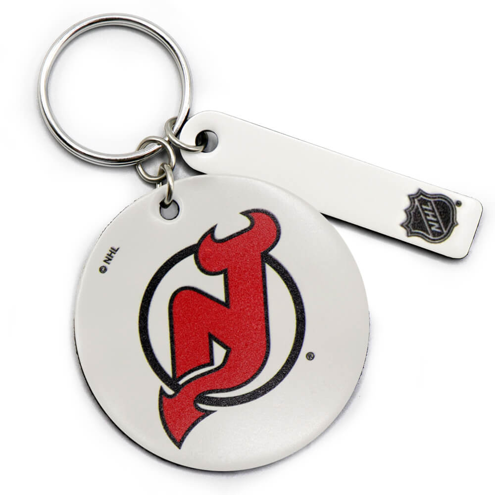 New Jersey Devils Round Key Ring Keychain