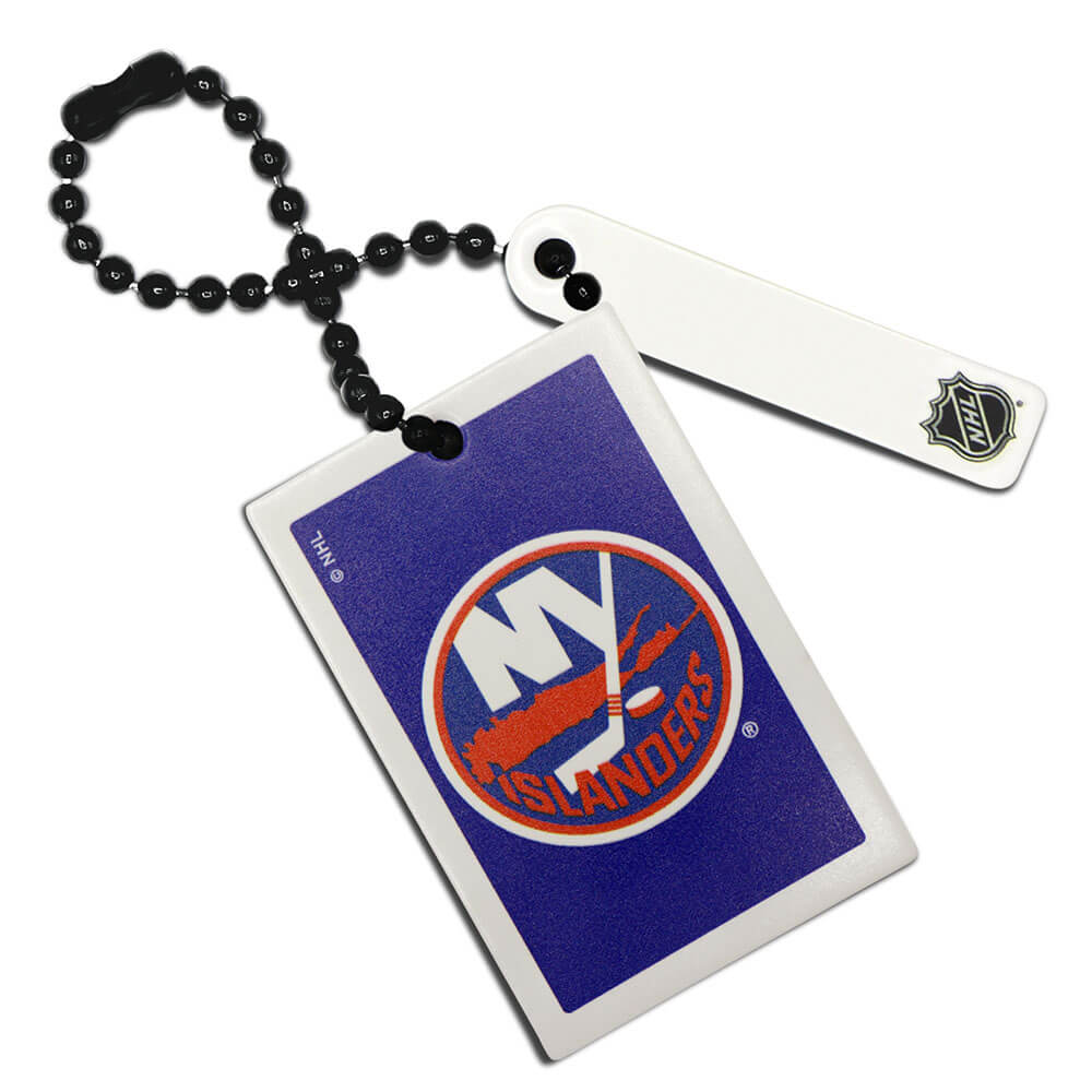 New York Islanders Rectangle Ball Chain Keychain