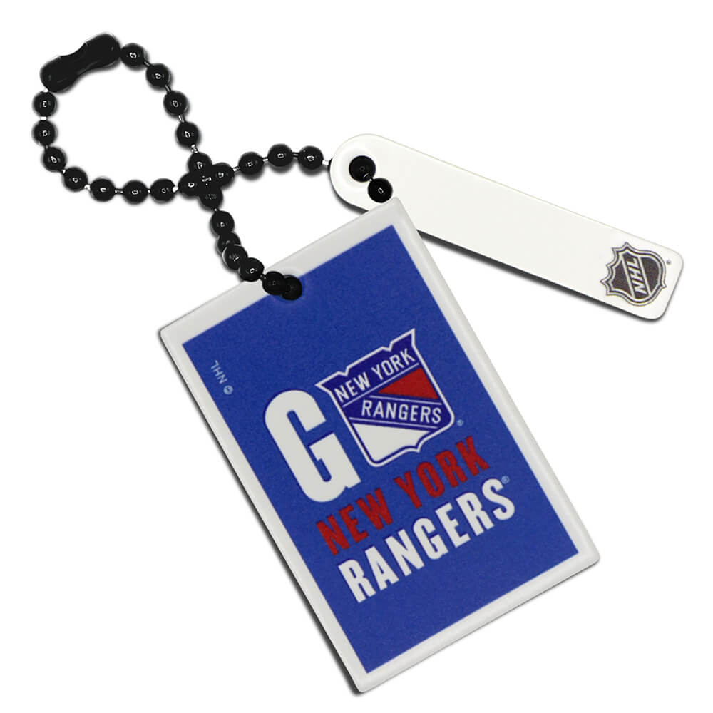 New York Rangers Rectangle Ball Chain Keychain