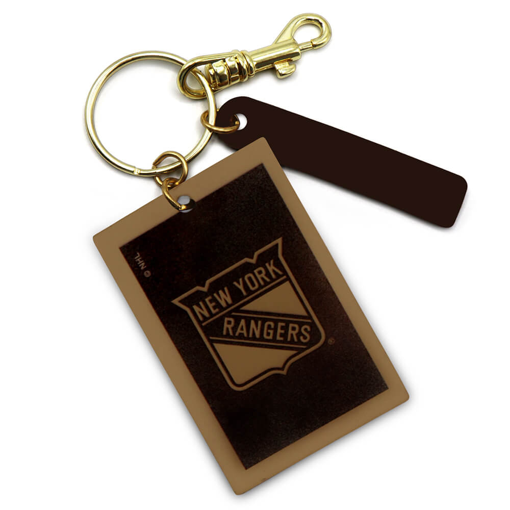 New York Rangers Rectangle Key Ring Keychain