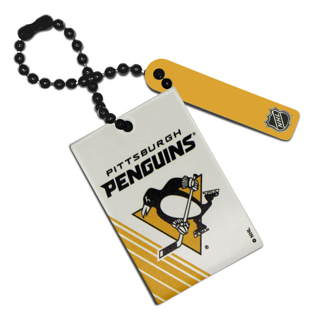 Pittsburgh Penguins Rectangle Ball Chain Keychain