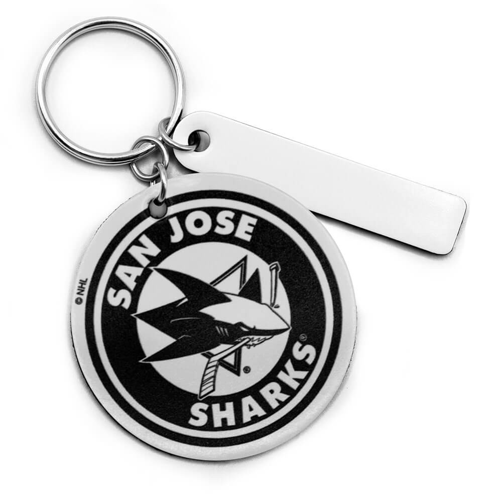 San Jose Sharks Round Key Ring Keychain
