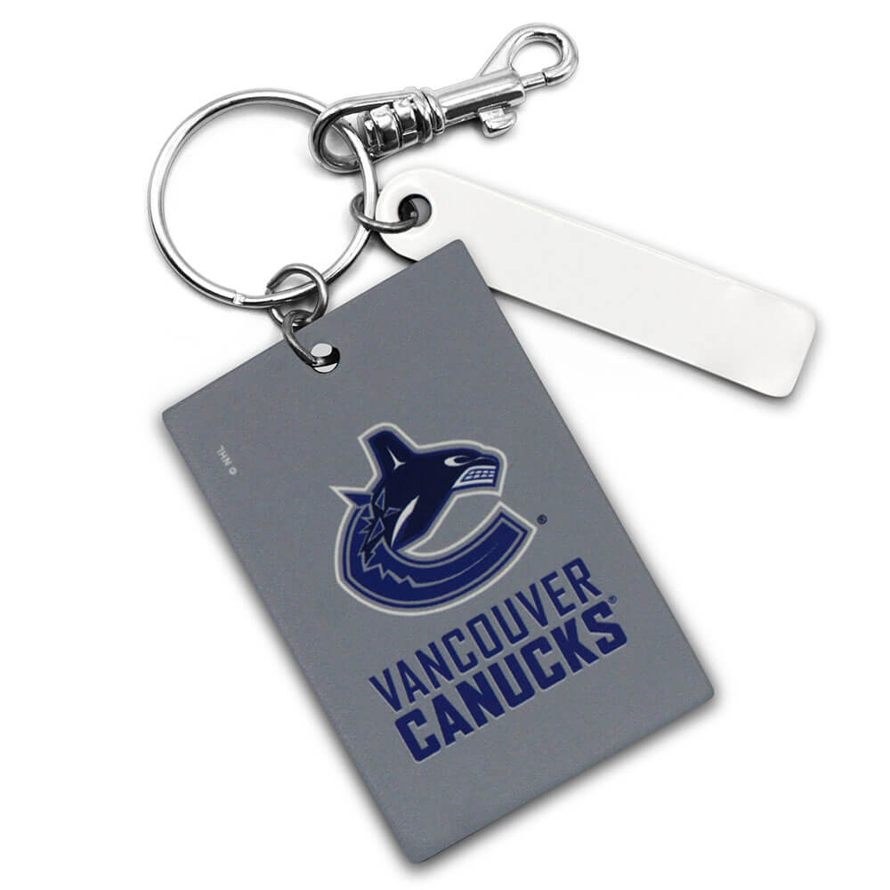 Vancouver Canucks Rectangle Key Ring Keychain