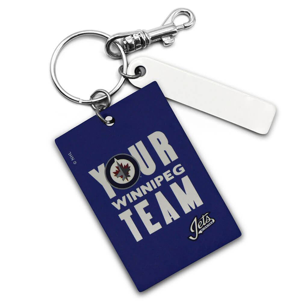 Winnipeg Jets Rectangle Key Ring Keychain